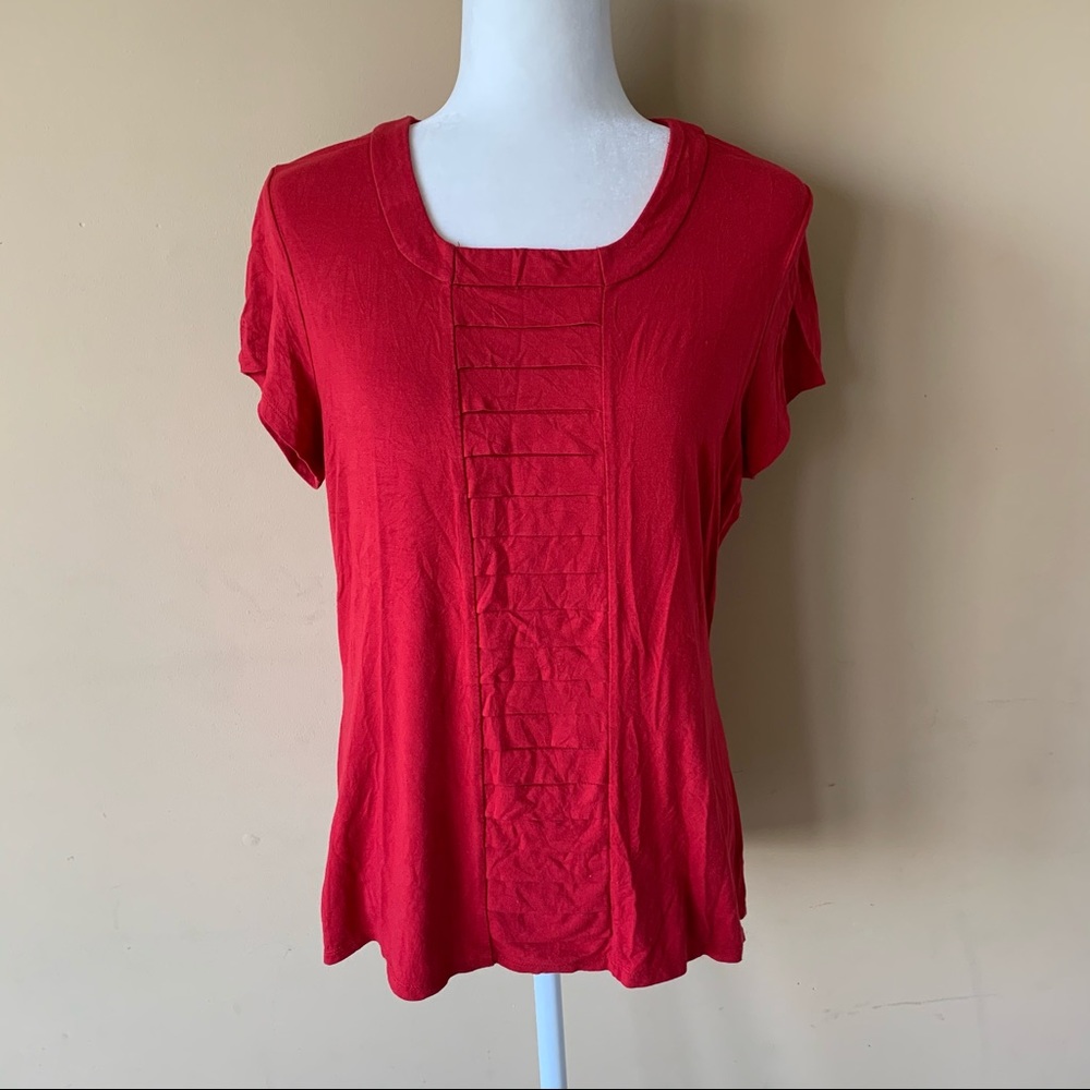 Alfani Large Red Dressy Shirt Top